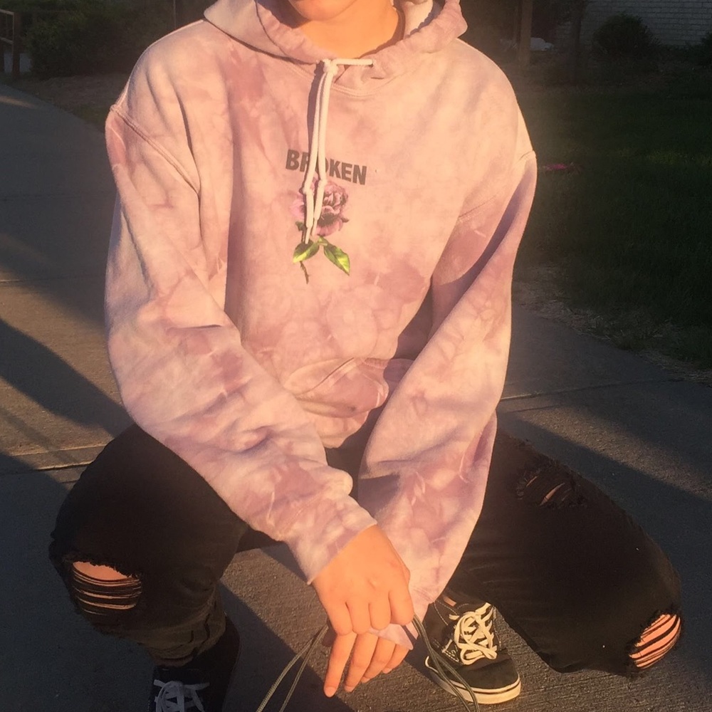 BROKEN Purple Hoodie